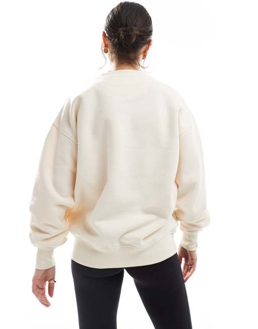 Cotton On – Classic – Sweatshirt aus Fleece in Creme mit Rundhalsausschnitt, 4 von 4