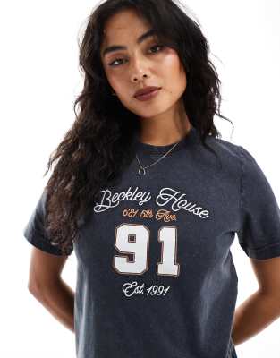 Cotton:On Cotton On classic tee in navy with 91 graphic