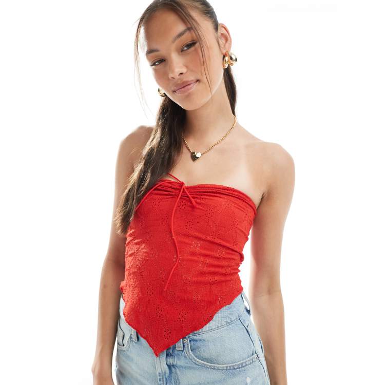 トップス BADBLOOD Tube Top red MUSINSA | BADBLOOD Classic Logo Tube Top - Red