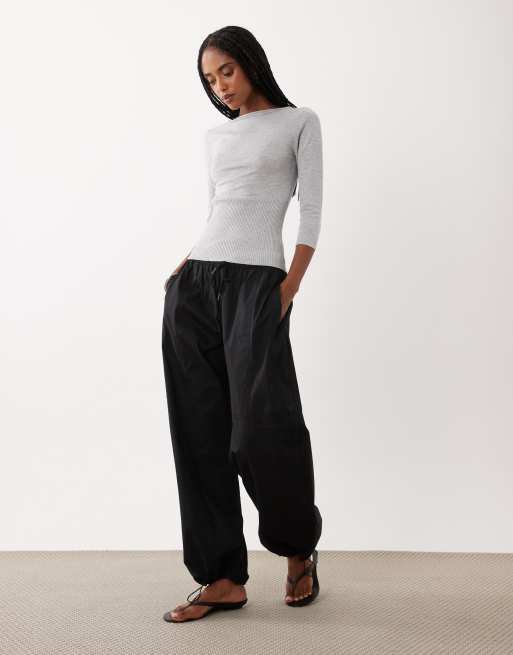 Cotton On close knit boat neck jumper in grey marble , 2 of 4