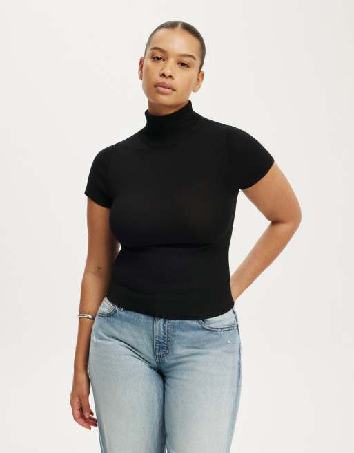 Cotton On Close knit ss roll neck in black, 2 of 4