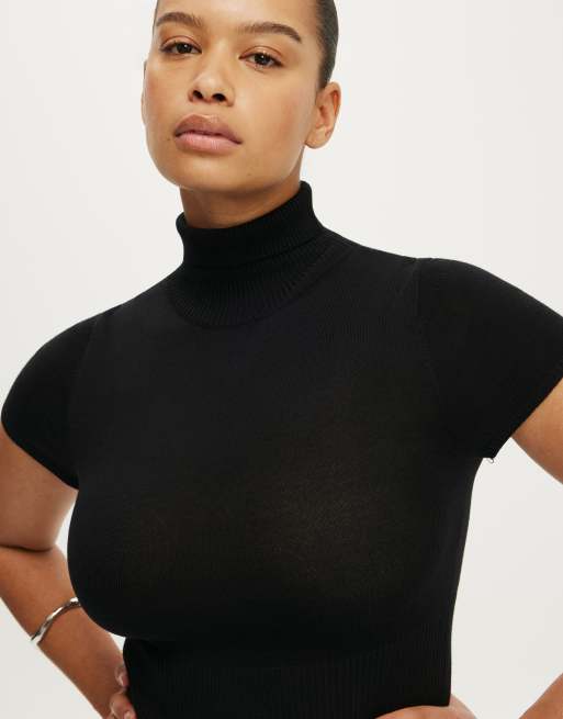 Cotton On Close knit ss roll neck in black, 3 of 4