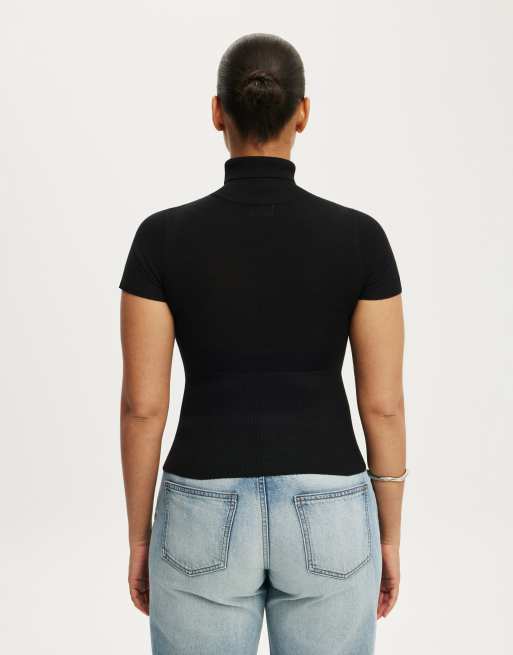 Cotton On Close knit ss roll neck in black, 4 of 4