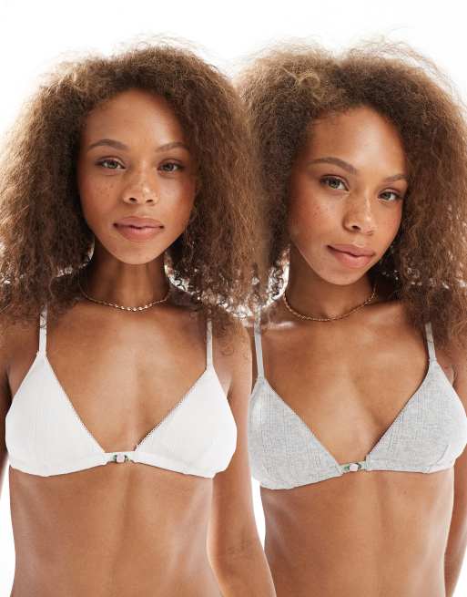 Cotton On - Confezione da 2 brassière imbottite mini multicolore 