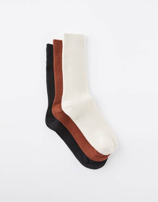 Cotton On - Confezione da 3 paia di calzini semplici multicolore 