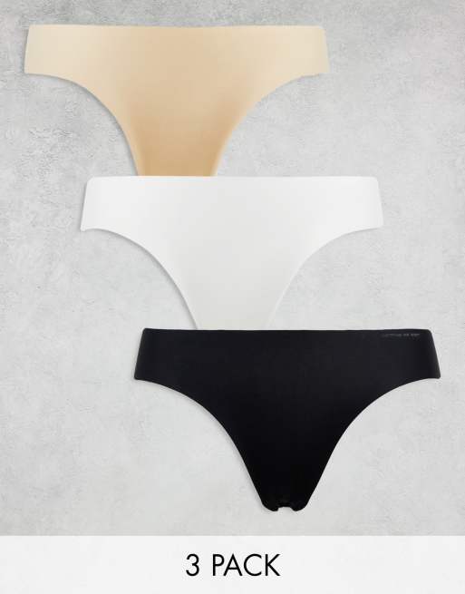 Cotton On - Confezione da 3 slip senza cuciture in pizzo 
