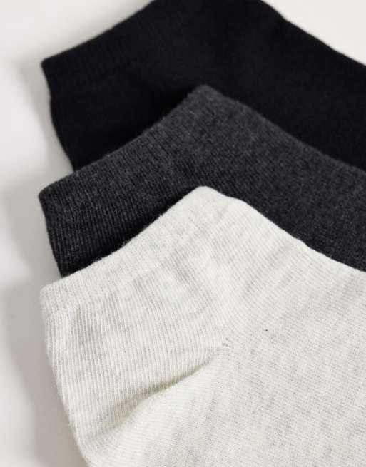 Cotton On - Confezione da 5 paia di calzini alla caviglia nero e grigio, 2 di 3