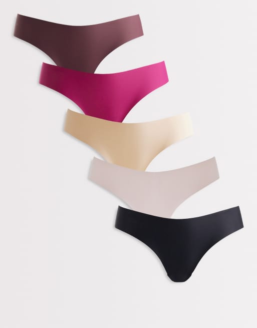 Cotton On - Confezione da 5 paia di slip invisibili multicolore
