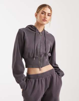 Cotton On Contour Zip Through Jacket In Gray