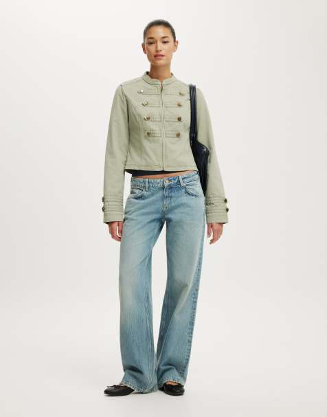 Cotton On Cora military jacket in washed pale eucalyptus - view 1