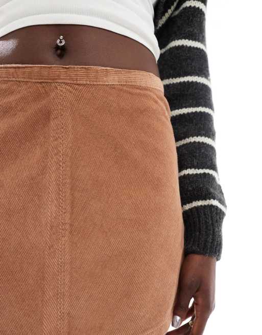 Cotton On corduroy a-line mini skirt in woodland brown | ASOS