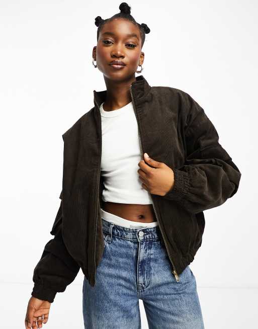 Cotton On corduroy bomber jacket in brown