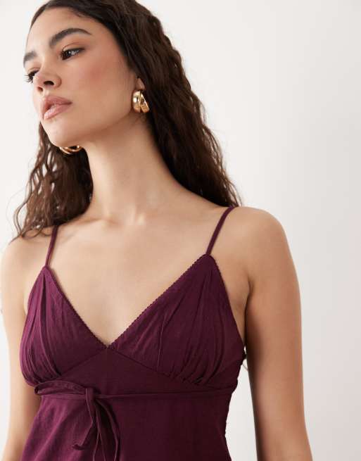 Cotton On cotton cami in blackberry, 3 of 4