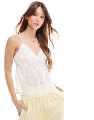 Cotton On Cotton lace cami in multi 