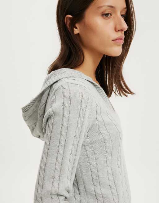 Cotton On Cotton v neck pullover in grey, 3 of 4