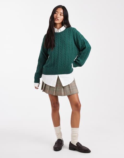 Cotton On crew neck sweater in treetop green