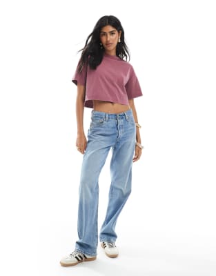 Cotton On Cropped Boxy Tee In Purple