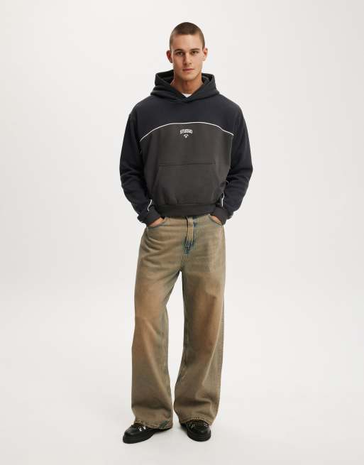 Cotton On Cropped fit graphic hoodie in black, 2 of 4