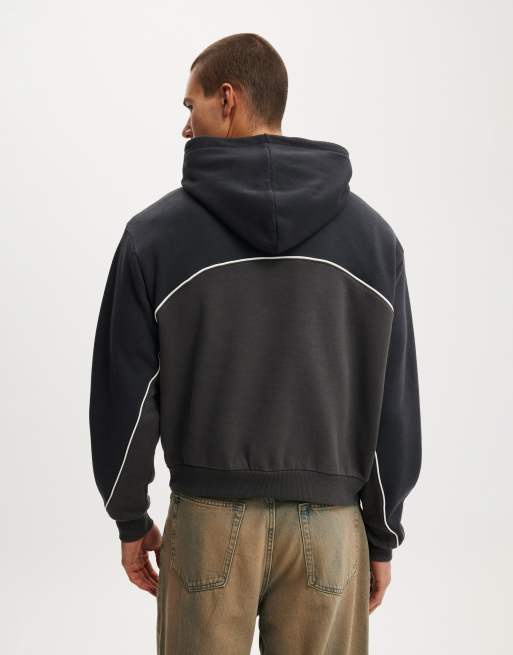 Cotton On Cropped fit graphic hoodie in black, 4 of 4