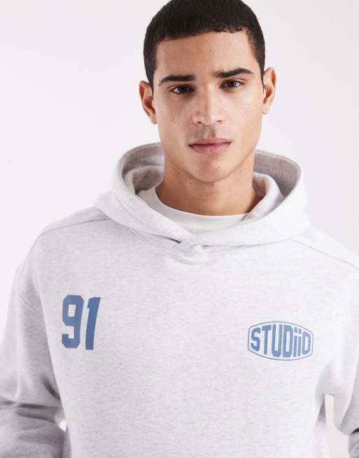 Cotton On cropped fit graphic hoodie in grey, 5 of 5