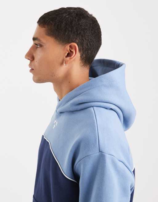 Cotton On cropped fit graphic panel hoodie in blue, 4 of 5