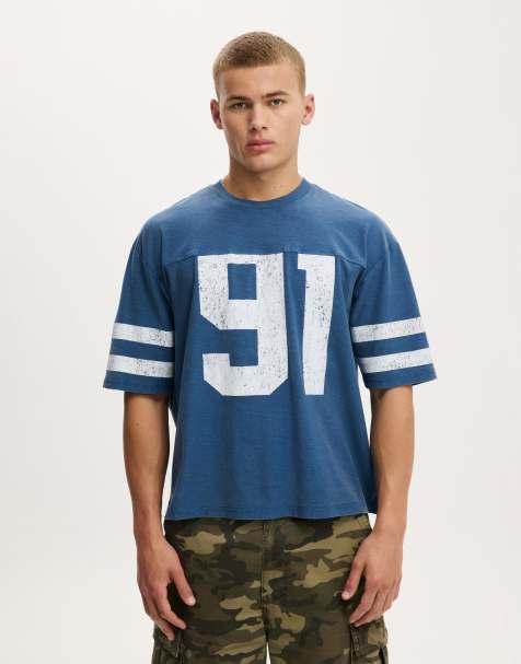 Cotton On Cropped fit graphic t-shirt in blue