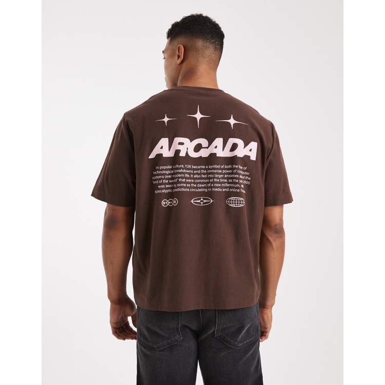 Cotton on cropped fit graphic T-shirt in chocolate brown | ASOS