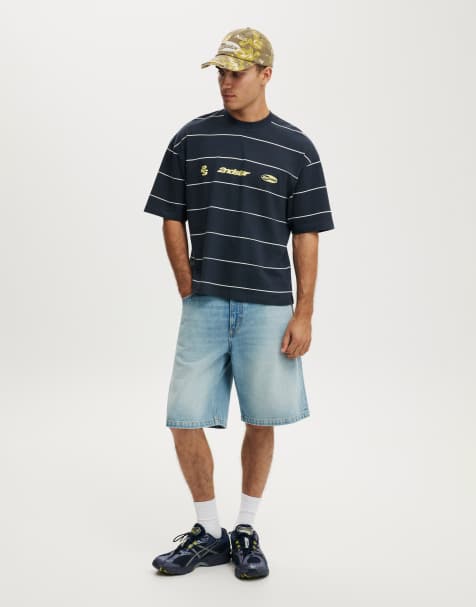 Cotton On Cropped fit graphic t-shirt in navy