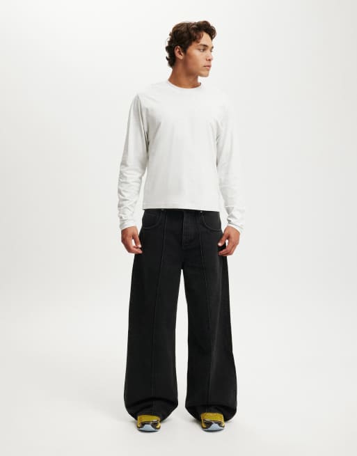 Cotton  On Cropped fit long sleeve in off-white 