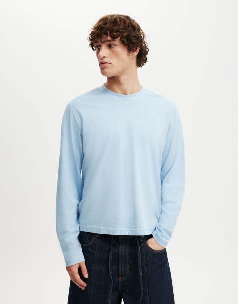 Cotton On Cropped fit long sleeve in pearl blue - view 1