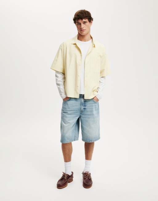 Cotton On Cropped fit long sleeve in white marle - IVORY