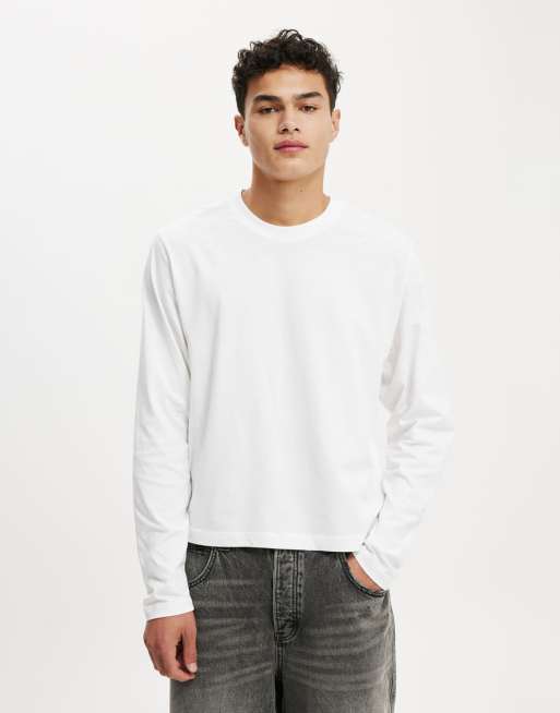 Cotton On Cropped fit long sleeve in white - WHITE