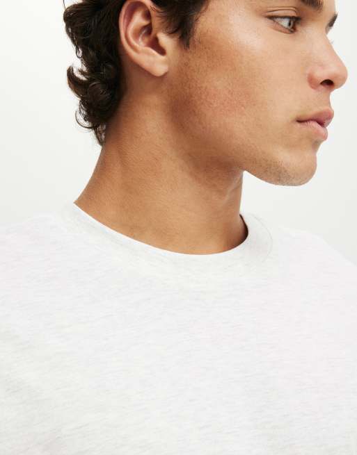 Cotton On cropped fit long sleeve T-shirt in white heather