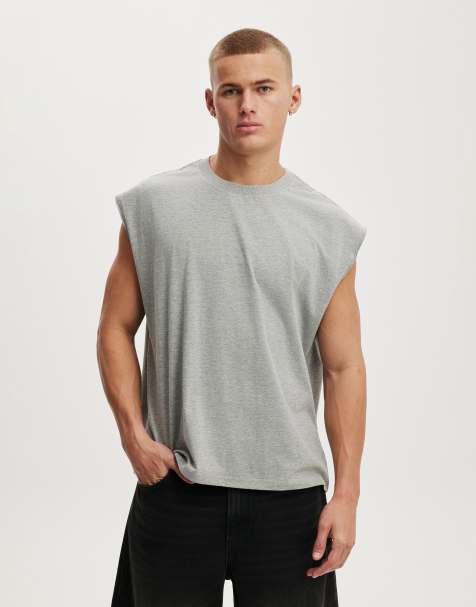 Cotton On Cropped fit muscle in grey - view 1