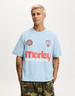 Cotton On Cropped fit music t-shirt in blue