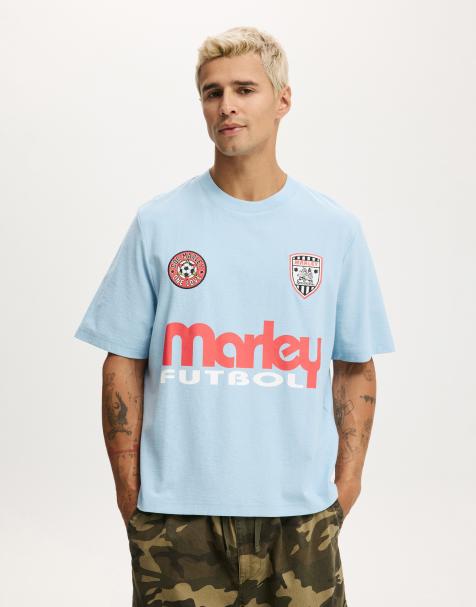 Cotton On Cropped fit music t-shirt in blue