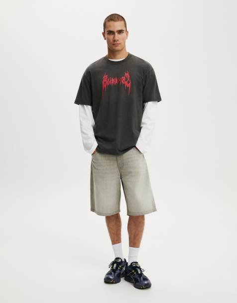Cotton On Cropped fit music t-shirt in charcoal