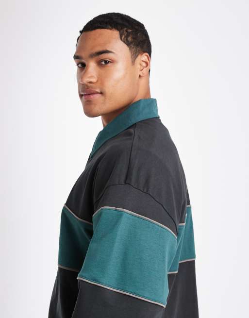 Cotton On Cropped fit rugby polo in black, 4 of 5