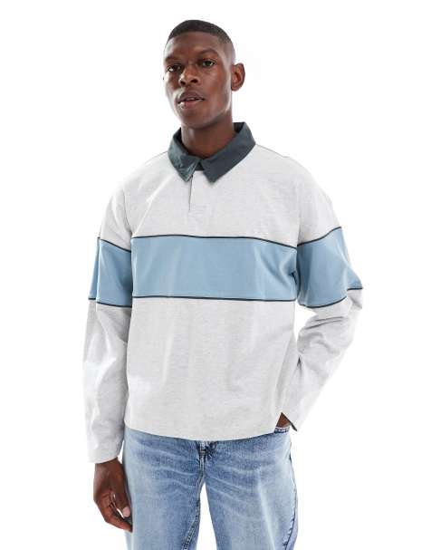 Cotton On cropped fit rugby polo shirt in white - view 1