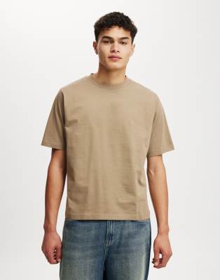 Cotton On cropped fit T-shirt in beige-Neutral