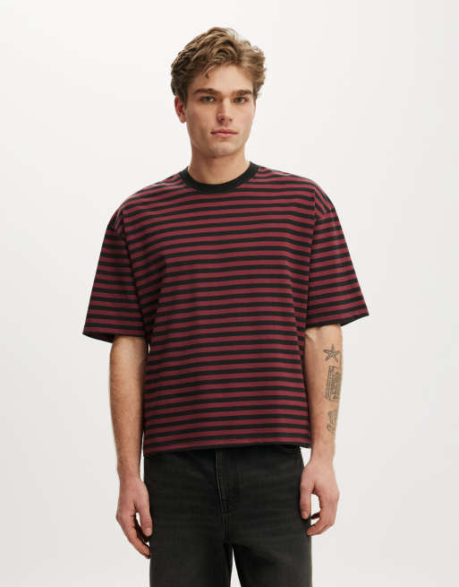 Cotton On Cropped fit t-shirt in burgundy, 2 of 4