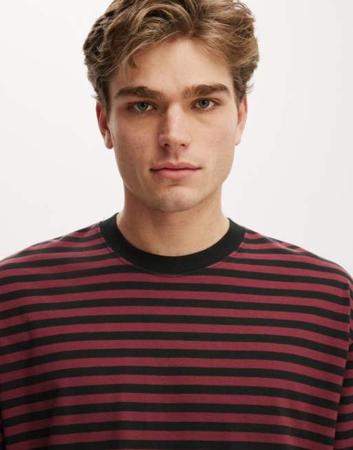 Cotton On Cropped fit t-shirt in burgundy, 3 of 4