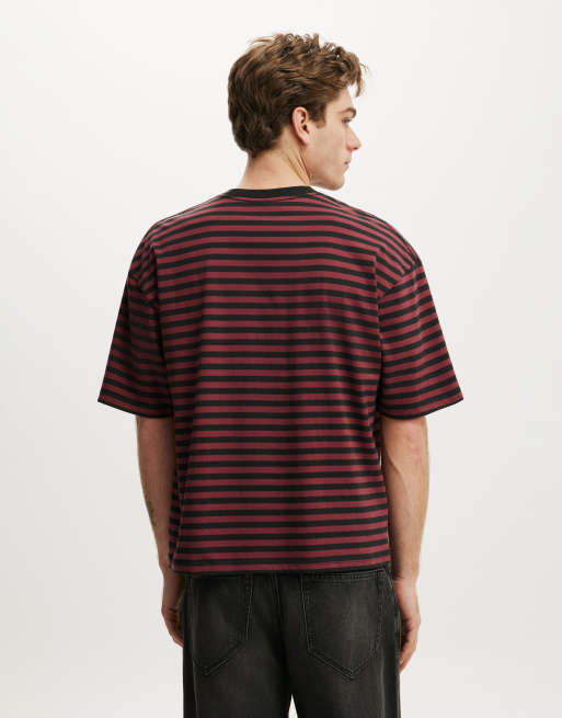 Cotton On Cropped fit t-shirt in burgundy, 4 of 4