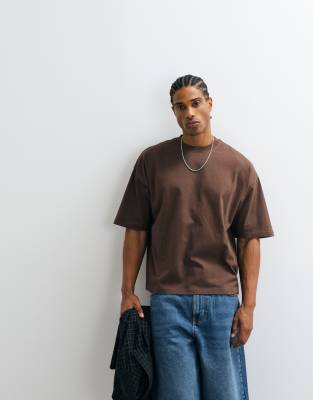 Cotton On Cropped Fit T-shirt In Brown