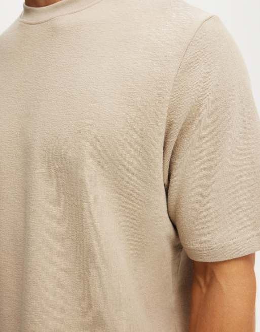 Cotton On Cropped fit t-shirt in gravel stone terry  , 2 of 4