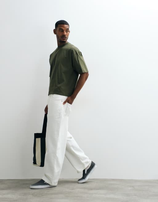 Cotton On cropped fit T-shirt in khaki, 3 of 5