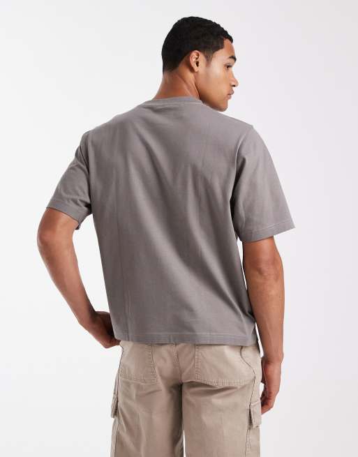 Cotton On cropped fit T-shirt in slate stone, 3 of 5