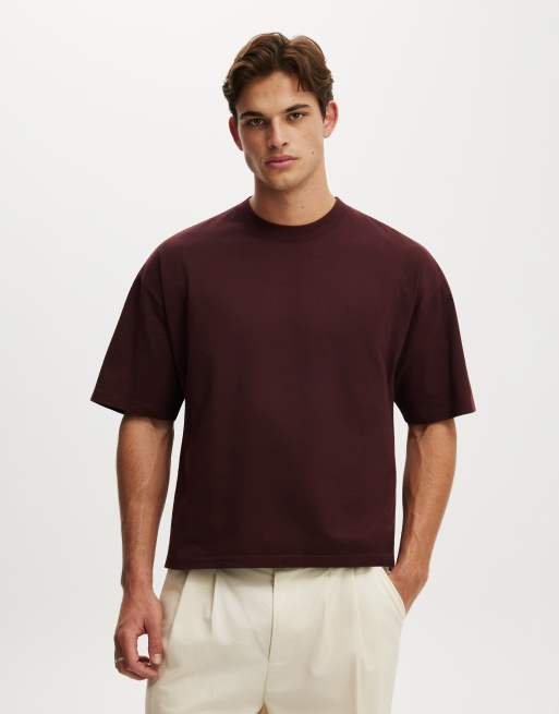 Cotton On Cropped fit t-shirt in winter fig, 2 of 4