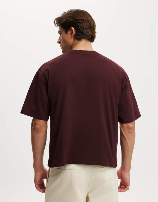 Cotton On Cropped fit t-shirt in winter fig, 4 of 4
