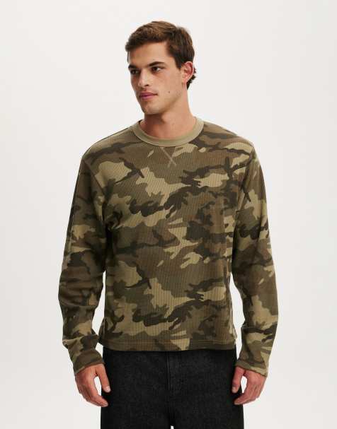 Cotton On Cropped fit textured long sleeve T-shirt in multi - view 1